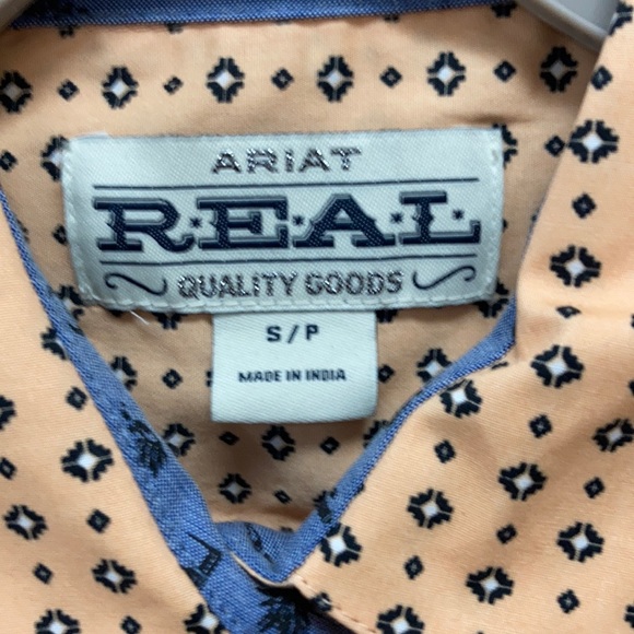 Orange Ariat button up shirt - Picture 3 of 4
